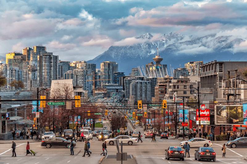 Canadian streets in Vancouver, British Columbia