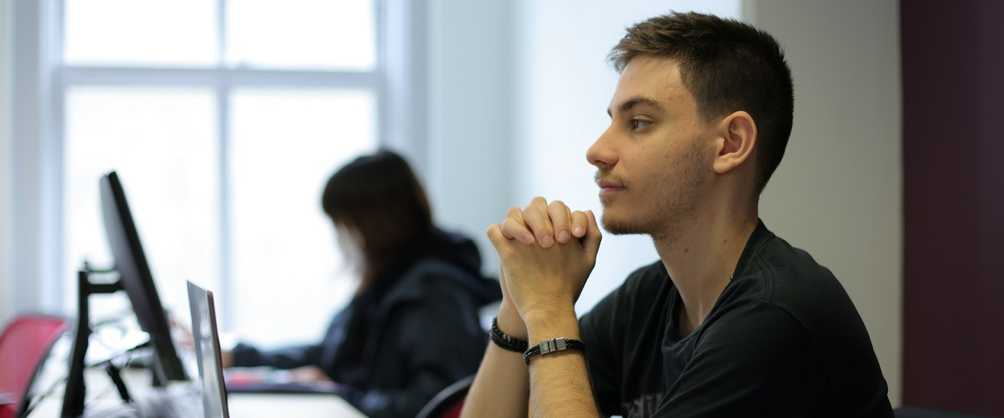 Student in classroom
