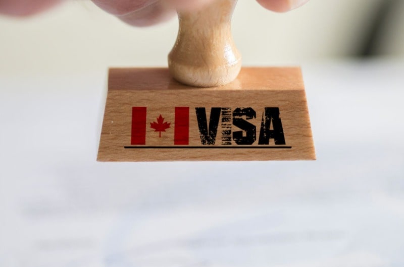 Canadian visa stamp