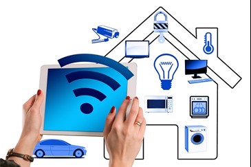 Woman using the technology to aim the products