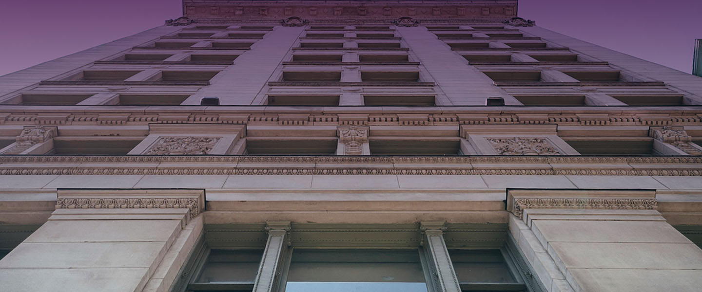 Building with bottom to top view